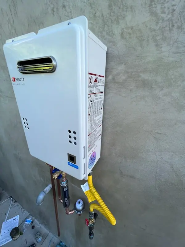 Tankless water heater installation for Foxcroft homes